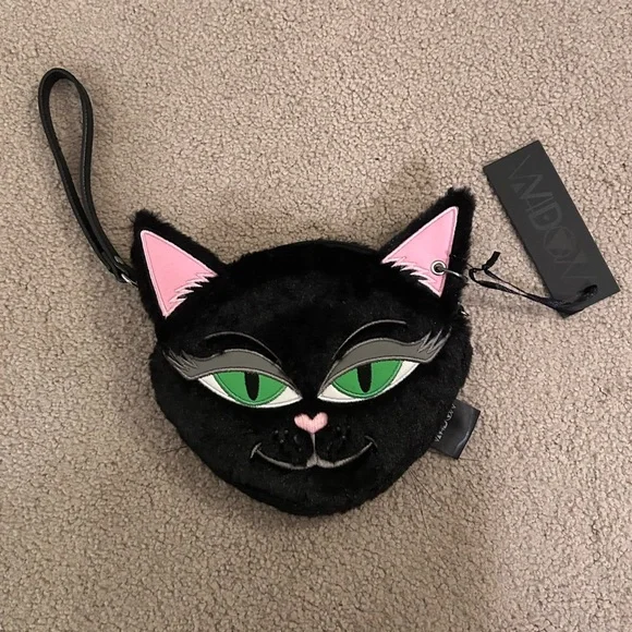 NWT Dolls Kill House of Widow Obsession Box Exclusive Black Cat Coin Purse - Picture 1 of 5